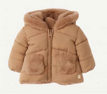Load image into Gallery viewer, iDO Baby Girls Beige Reversible Coat