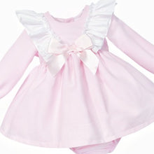 Load image into Gallery viewer, Wee Me Baby Girls Pink Frill Sleeve Dress