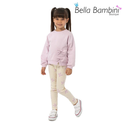 Lilac Side Bows Legging Set 2Y-5Y