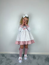 Load image into Gallery viewer, Ceyber Dusky Pink and White Dress