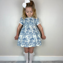 Load image into Gallery viewer, Mabini Girls Blue Vintage Smock