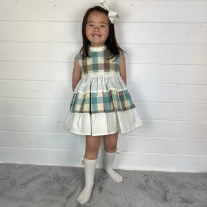 Ceyber Girls Check Puffball Style Dress