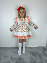 Load image into Gallery viewer, Ceyber Orange Pumpkin Print Dress