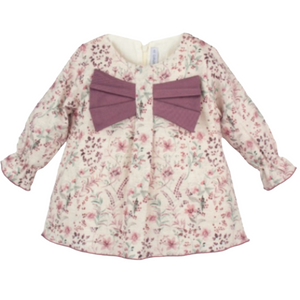 Calamaro Girls Plum Floral Dress