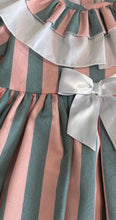 Load image into Gallery viewer, Ceyber Older Girls Baby Pink &amp; Green Stripe Dress