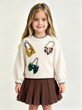Load image into Gallery viewer, Mayoral Girls Tricot Coffee Handbag Skirt Set