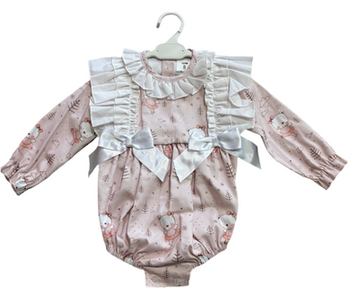 Ceyber Pink Ballerina Bear Romper