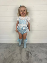 Load image into Gallery viewer, Ceyber Baby Girls Blue Bunny Romper