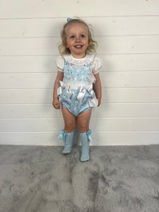 Ceyber Baby Girls Blue Bunny Romper