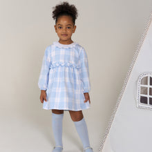 Load image into Gallery viewer, Rapife Girls Blue Check Dress