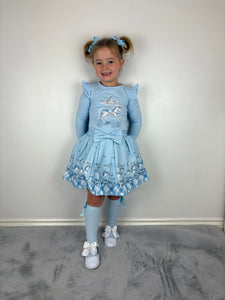 Giorgio Bambini Blue Carousel Skirt Set