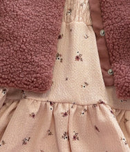Load image into Gallery viewer, Miss Girls Boucle Fur Jacket &amp; Floral Dress Set
