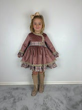 Load image into Gallery viewer, Ceyber Dusky Pink Velvet Side Bow Dress