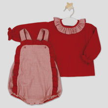 Load image into Gallery viewer, Rapife Baby Girls Burgundy Romper Set