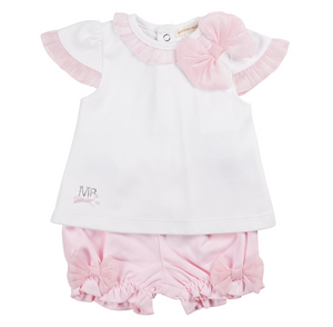 Mintini Baby Girls Pink Short Set