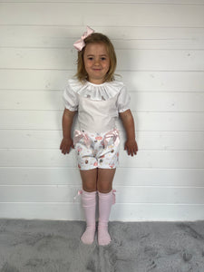 Ceyber Girls Pink Hot Air Balloon Short Set