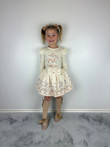 Giorgio Bambini Beige Carousel Skirt Set
