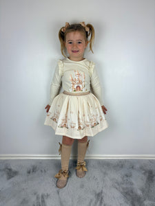 Giorgio Bambini Beige Castle Skirt Set
