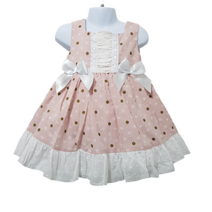 Ceyber Older Girls Dusky Polka and Swirls Dress