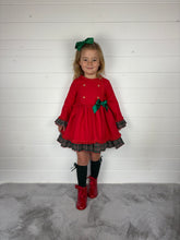 Load image into Gallery viewer, Ceyber Red Side Bow Dress