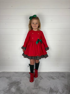 Ceyber Red Side Bow Dress