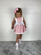 Load image into Gallery viewer, Ceyber Girls Pink Cherry Double Bow Dress