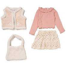 Load image into Gallery viewer, Willow &amp; Whistle Shearling &amp; Borg Pink 4 Piece Skirt Set