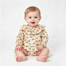 Load image into Gallery viewer, Ceyber Baby Girls Orange Pumpkin Romper