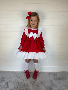 Ceyber Girls Red and White Dress