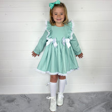 Load image into Gallery viewer, Ceyber Mint Double Bow Dress