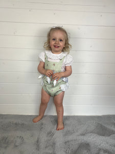 Ceyber Baby Girls Mint Animal Romper