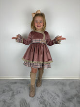 Load image into Gallery viewer, Ceyber Dusky Pink Velvet Side Bow Dress
