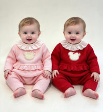 Load image into Gallery viewer, Kleo Kids Pink Knit Frill Teddy Bear Two Piece Set