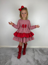 Load image into Gallery viewer, Ceyber Red Gingham Dress