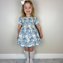 Load image into Gallery viewer, Mabini Girls Blue Vintage Smock