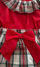 Load image into Gallery viewer, Ceyber Older Girls Red &amp; Green Tartan Skirted Jam Set