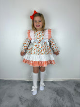 Load image into Gallery viewer, Ceyber Orange Pumpkin Print Dress