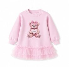 Load image into Gallery viewer, Giorgio Bambini Pink Tulle Diamante Teddy Bear Dress