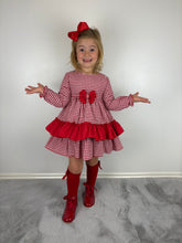 Load image into Gallery viewer, Ceyber Red Gingham Dress