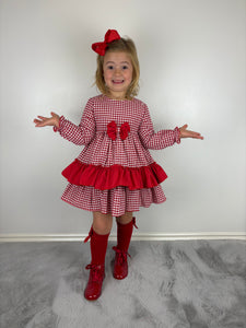 Ceyber Red Gingham Dress