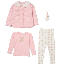 Load image into Gallery viewer, Lily &amp; Jack Girls Pink Teddy Bear Quilted Jacket 4 Piece Set