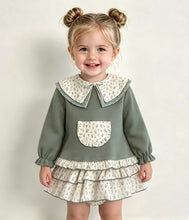 Load image into Gallery viewer, Valentina Olie Floral Green Skirted Jam Set