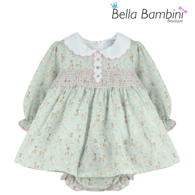 Dulce De Fresa Baby Girls Reindeer Print Dress