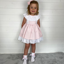 Load image into Gallery viewer, Ceyber Girls Pink Frill Collar Dress