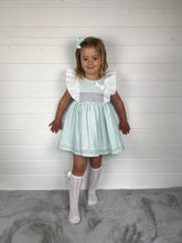 Load image into Gallery viewer, Ceyber Girls Mint Star Frill Shoulder Dress