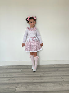 Ceyber Girls Candy Cane Skirt Set