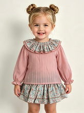 Load image into Gallery viewer, Valentina Noa Pink Floral Skirted Jam Set