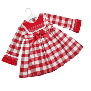 Ceyber Older Girls Red Check Dress