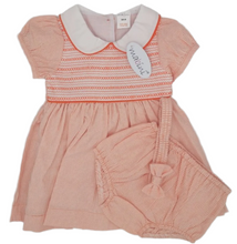 Load image into Gallery viewer, Mabini Baby Girls Orange Stripe Smock