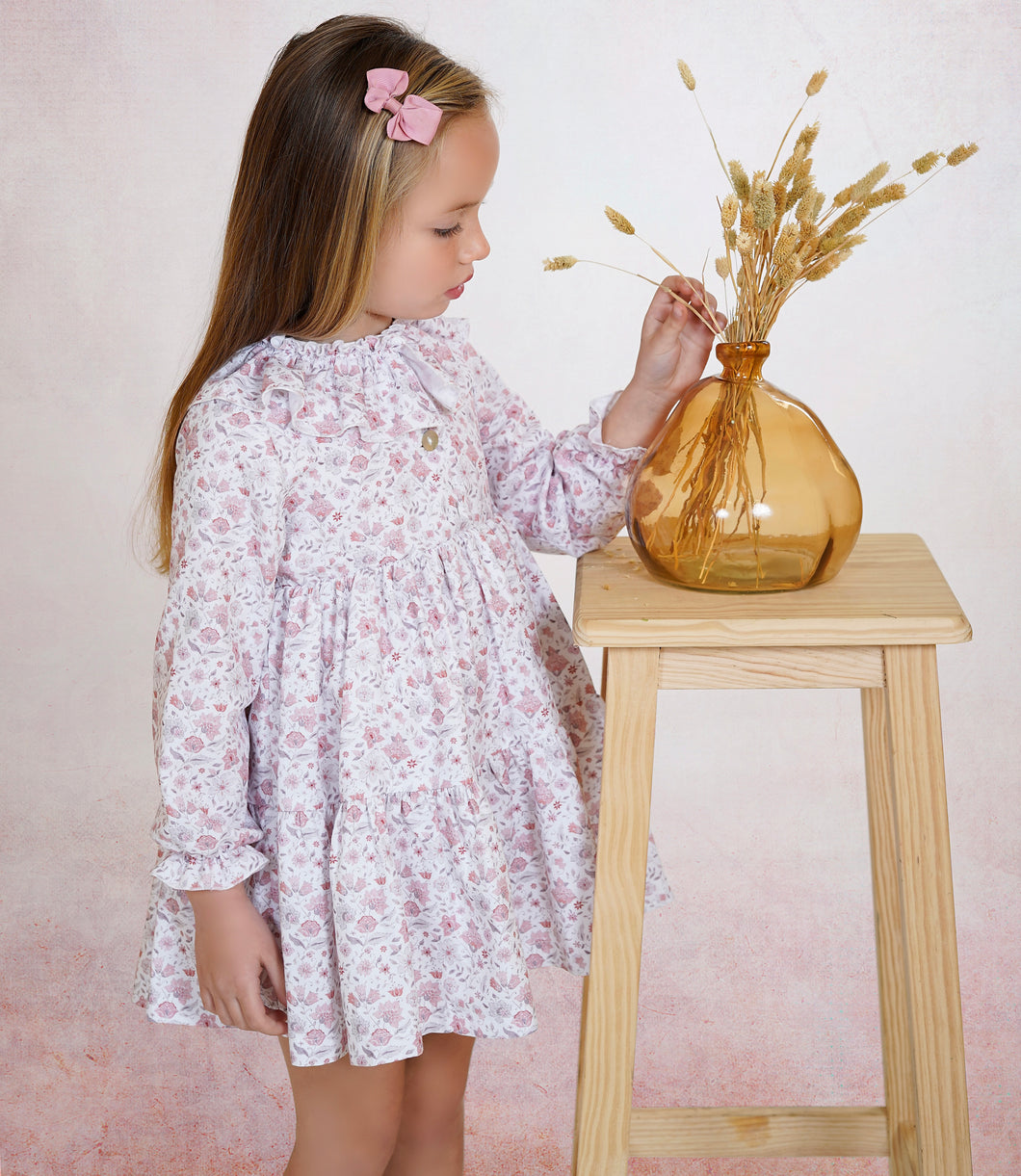 Dbb PETITBB Older Girls Pink Floral Dress PRE ORDER